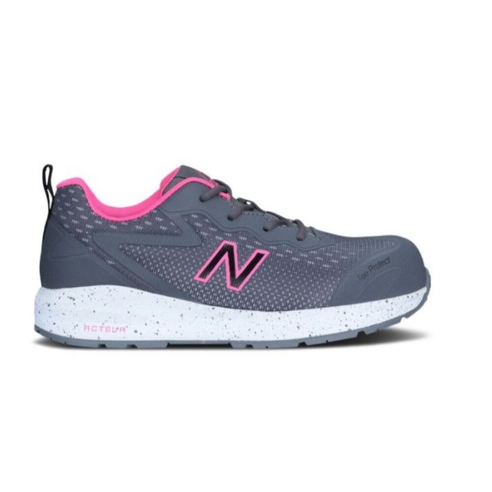 New Balance Women's Composite Toe Logic Wide Safety Shoes Gray/Pink Size US-12 - Picture 2 of 14